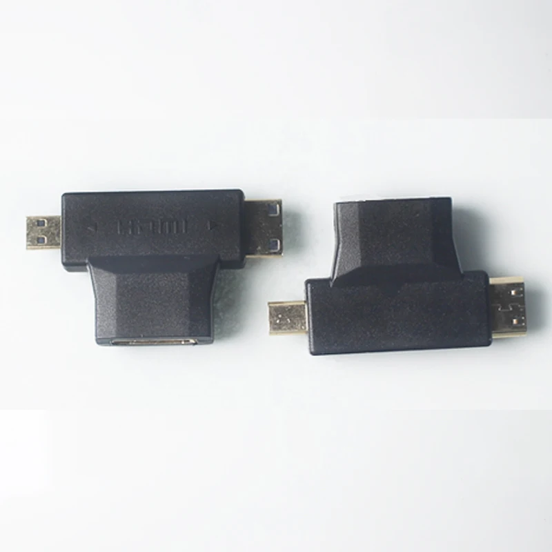 Переходник Lingable HDMI 3 в 1 комбинированный разъем преобразователь с Micro на Mini HDMI| |