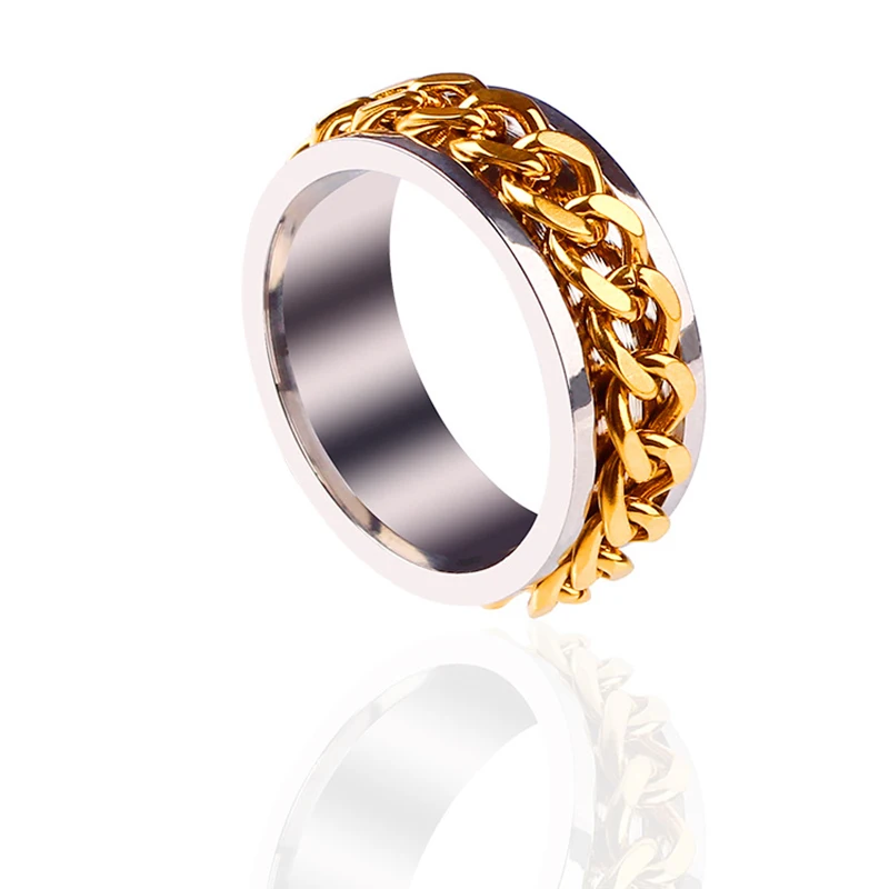 

Stainless Steel Ring Punk Rotatable High Quality Rings for Women Men Couple Friends Rock Hip-Hop Accessories Jewelry Party Gifts