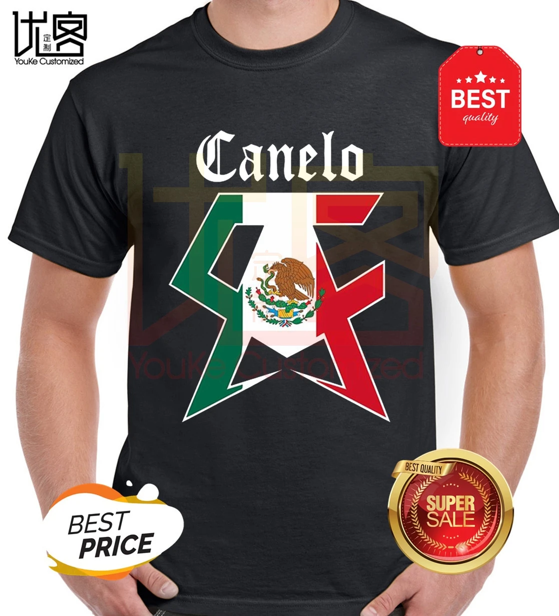 GILDAN новинка 2019 футболка с лицом Канело Альвареса мужские летние футболки из 100%