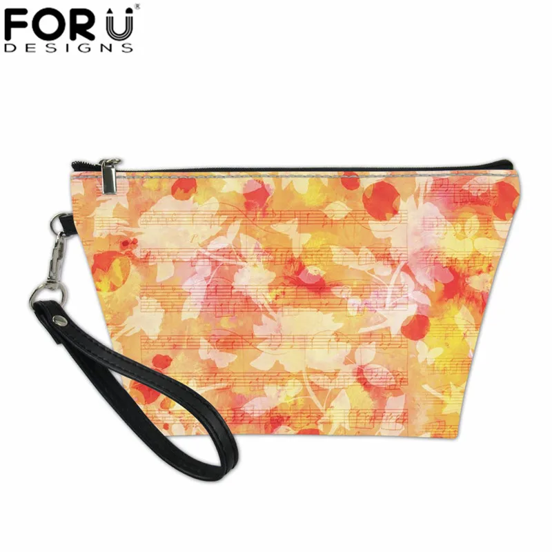 L5559Z8 FORUDESIGNS Women Makeup Pouch Organizer Travel Toiletries Bag Piano Notes Waterproof Small Bags for Ladies Handbag Cosmetic Bag - Color: L5559Z8