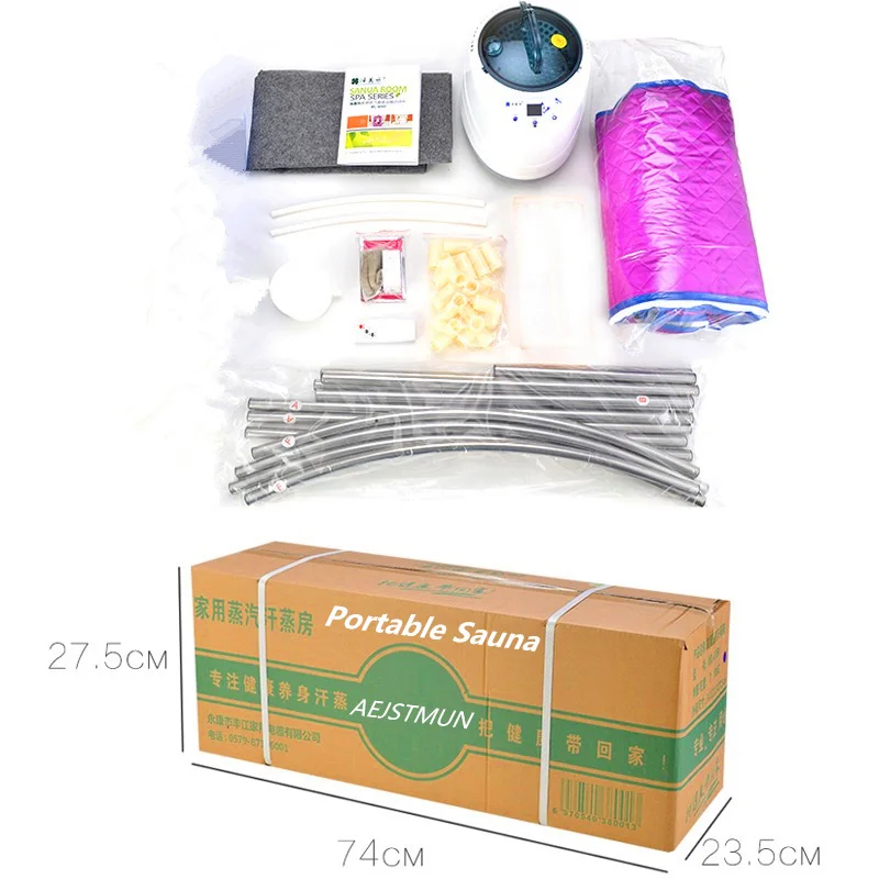 portable sauna household steam room beneficial skin 2 2l machine slimming bath spa health simple joint steel frame sauna box free global shipping