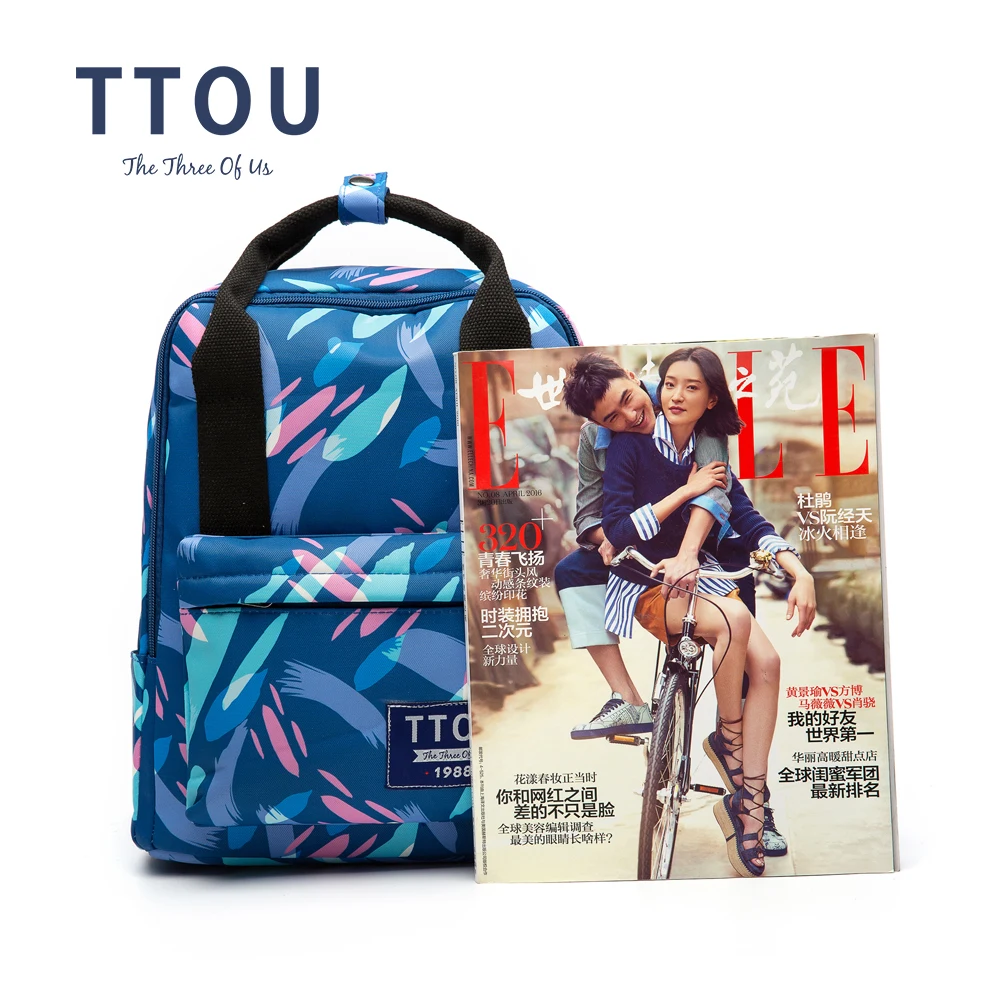 Женский холщовый рюкзак TTOU с принтом школьные рюкзаки для девочек дорожная сумка