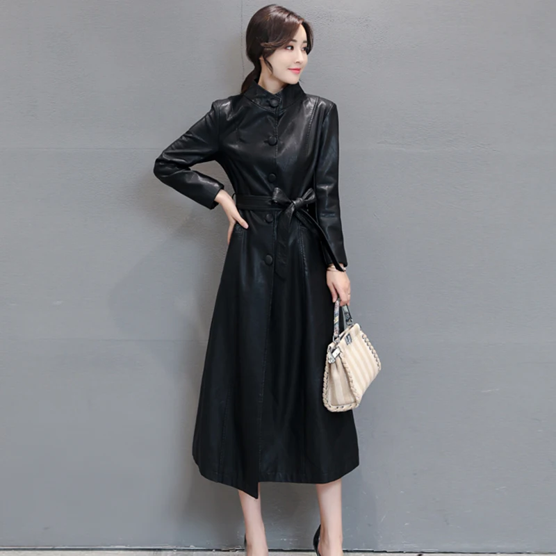 2024 весенне-осеннее новое кожаное пальто-ветровка для женщин кожаная куртка
