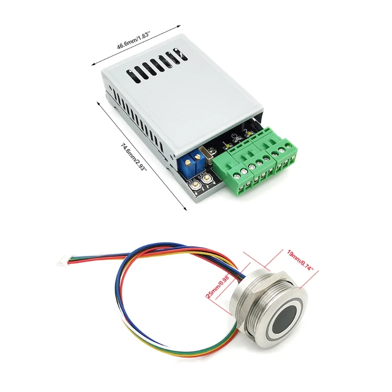

2021 New NEW-K220 DC10-24V Low Power Fingerprint Control Board + R503s Fingerprint Module Round Fingerprint Recognition Module