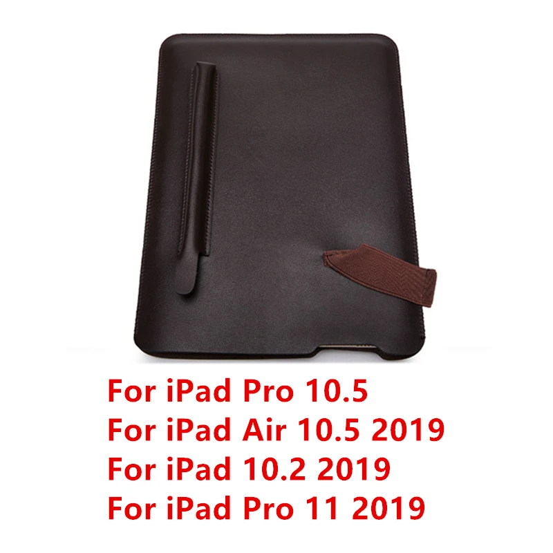 Премиум из искусственной кожи для iPad 9,7 чехол для планшета сумка для iPad Air 2 1 Pro 9,7 10,5 12,9 чехол с карандашом - Цвет: Deeply Brown 10.5