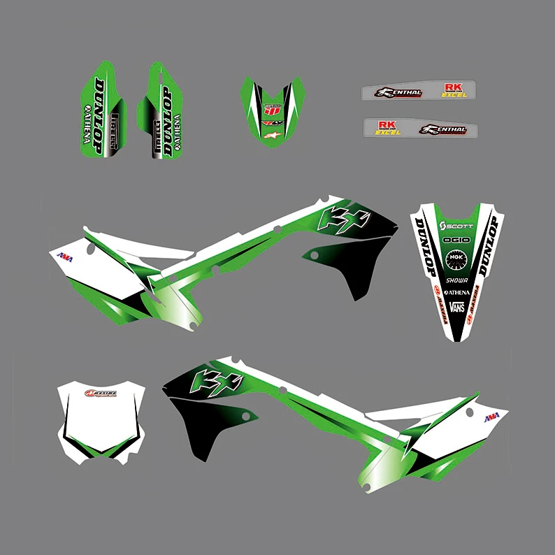 Графические наклейки для Kawasaki KXF 450 KX 450F KXF450 2016 2017 2018 Team|Наклейки и стикеры| |