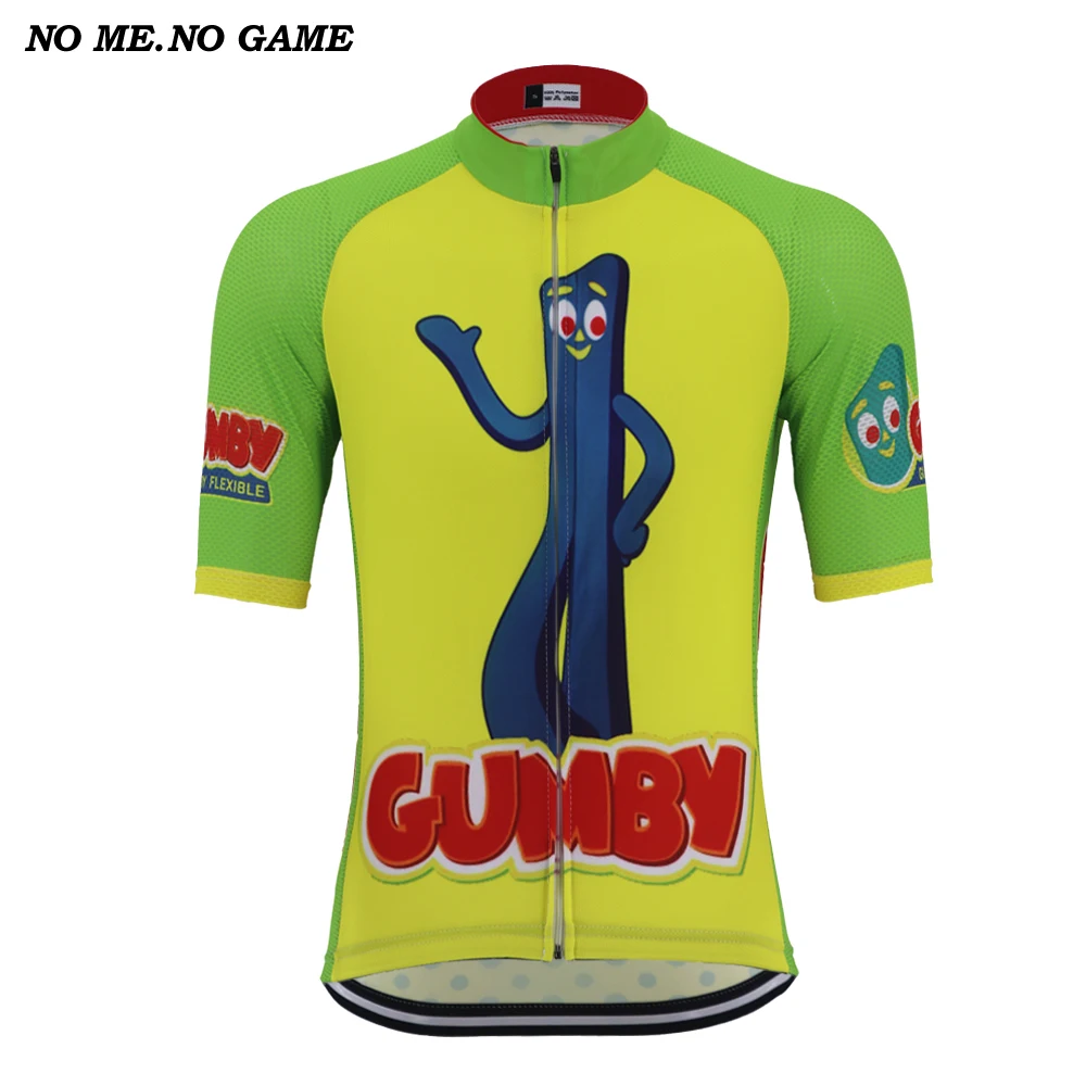 США мультфильм маленький зеленый парень Велоспорт Джерси мужские дорожные