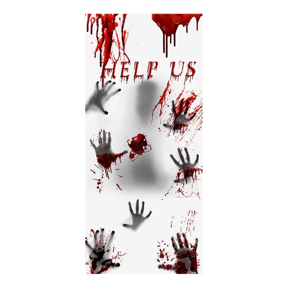 Настенная Наклейка На Хэллоуин s ужасная дверная наклейка декоративная Женская