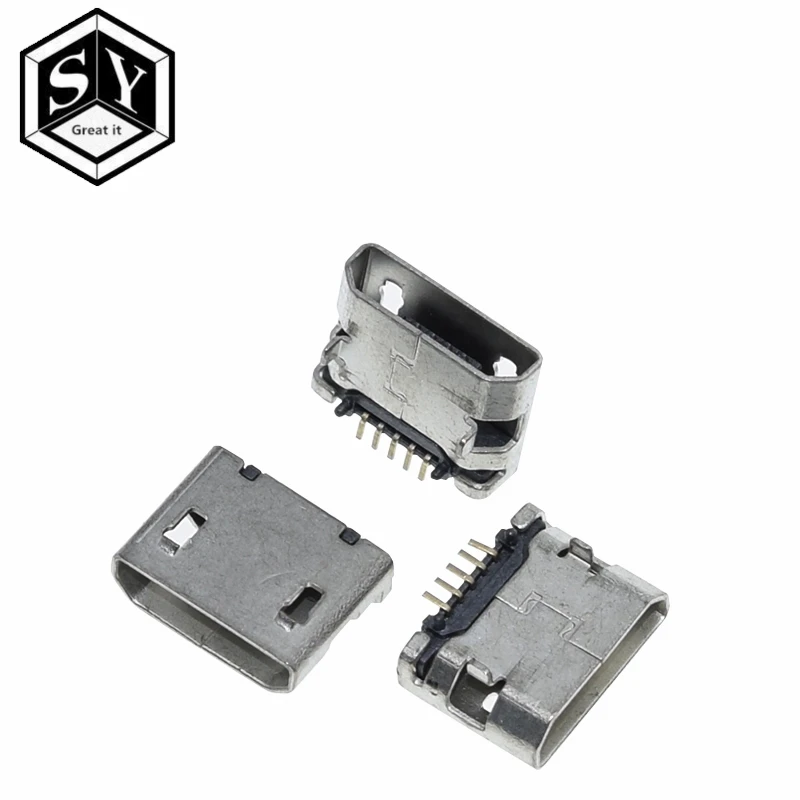 10 шт. 5-контактный разъем Micro USB 5P | Электронные компоненты и принадлежности