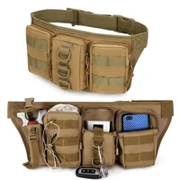 tactical waist fanny pack waterproof military hunting shoulder bag army sport camping flashlight edc pouch cell phone bag