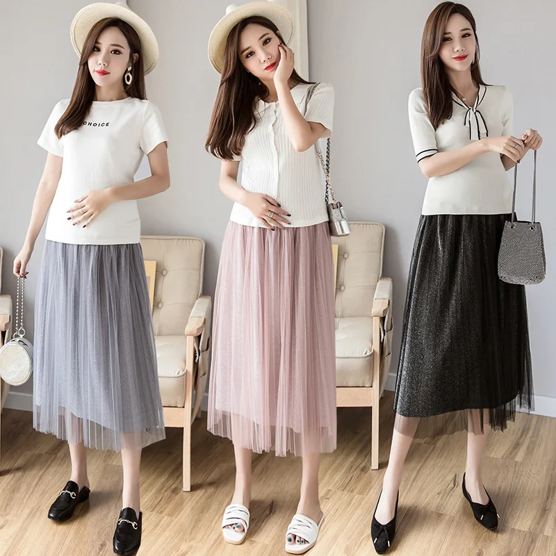 Юбка для беременных женщин Весенняя одежда Новинка 2015 года Стильное модное