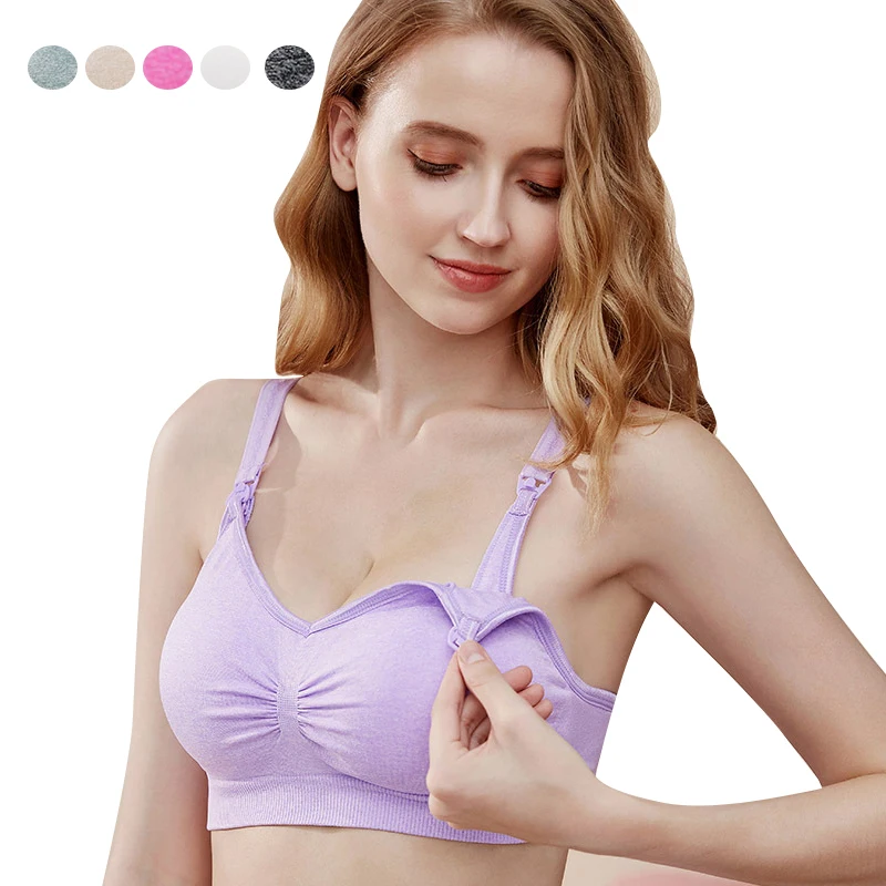 

Cotton Maternity Nursing Bras Pregnant Breastfeeding Pregnancy Women Underwear Breast Feeding Bra soutien gorge allaitement Size