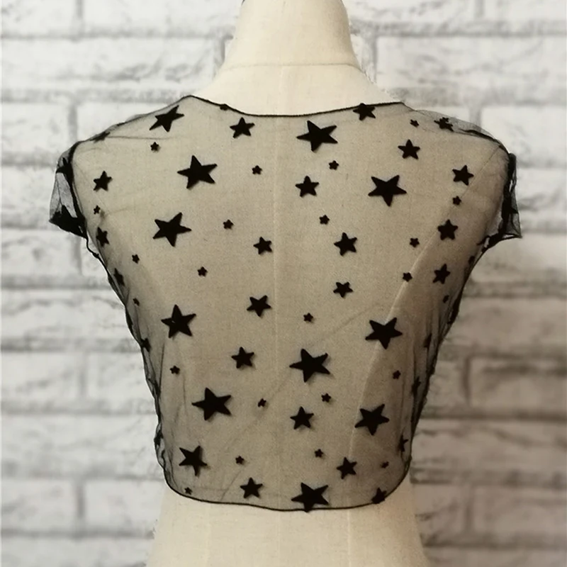 

Women Sexy Mesh See Through T Shirt 2021 Fashion Hollow Transparent Undershirt Star Dot Base Top Camisas Femininas Clubwear