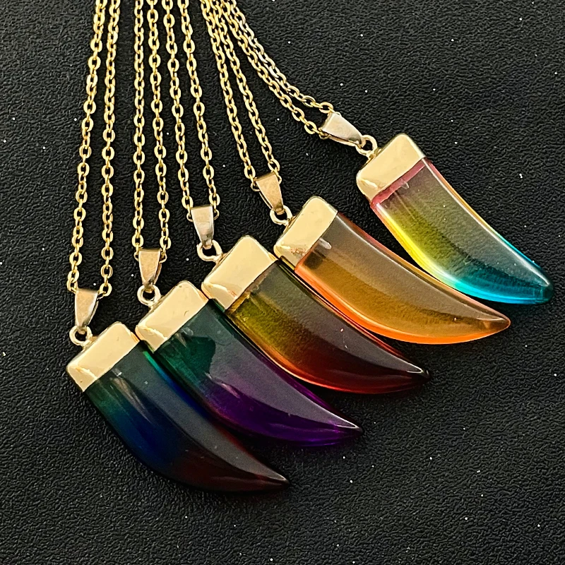 Женское ожерелье с подвеской из натурального камня нержавеющей стали | Украшения