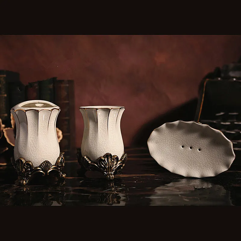 Роскошные диспенсеры для мыла чашки зубной щетки керамические наборы ванной в