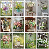 diamond embroidery flowers chair 5d diy diamond painting kit full square round drill cross stitch valentines day gift