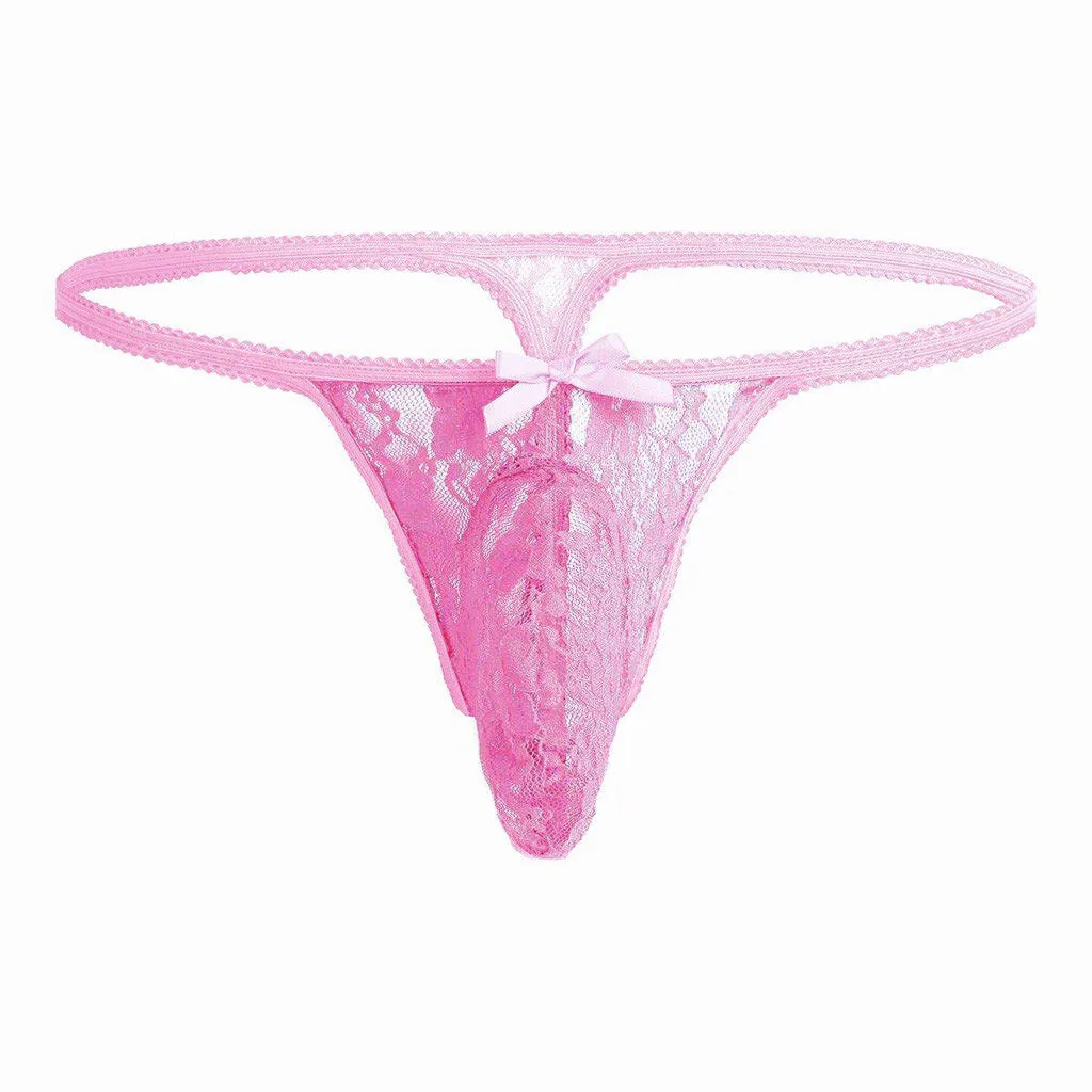 

Мужские трусы стринги из дышащего кружева, растягивающееся нижнее белье