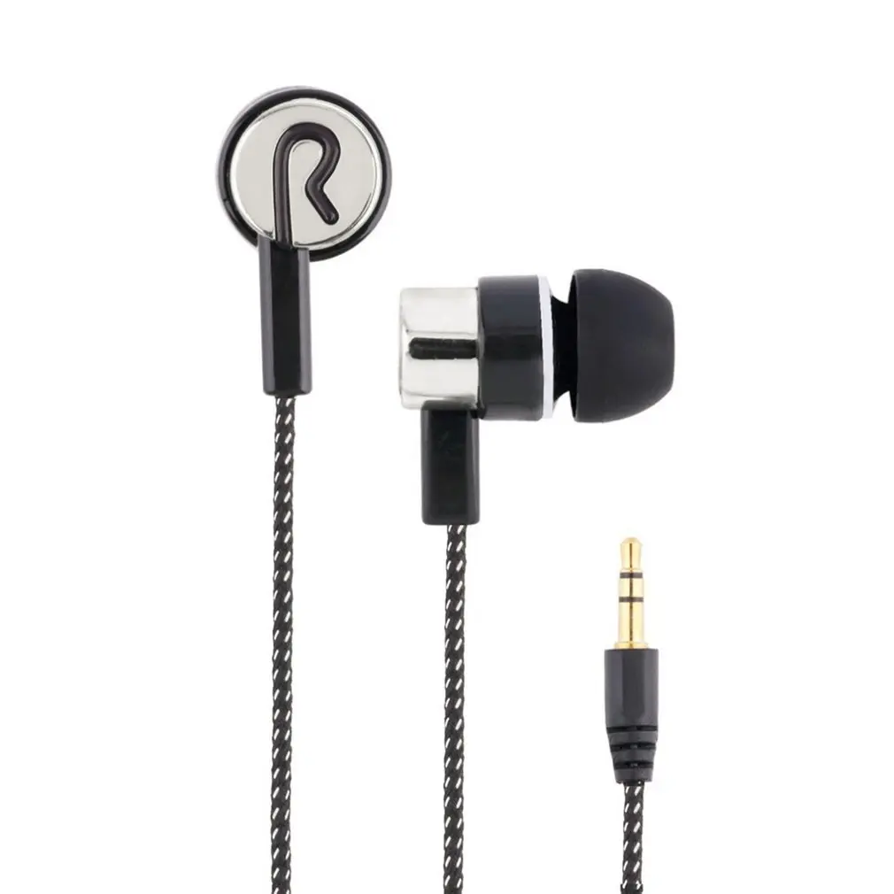 Earphone Braided Wiring Super Bass In Ear Music HIFI Stereo Earbuds Noise Isolating Sport Earphones With Mic | Электроника