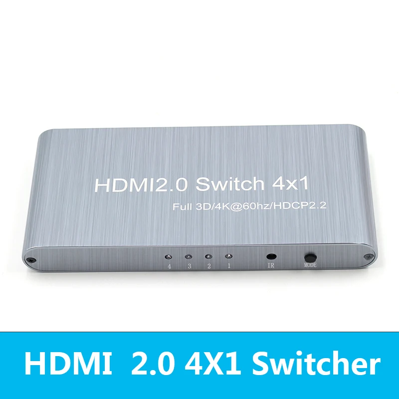 Разветвитель Wiistar HDMI 2 0 4x1 переключатель 4 в 1 поддержка 4K * 2K 60Hz HDCP Full HD 3D для Blu Ray DVD