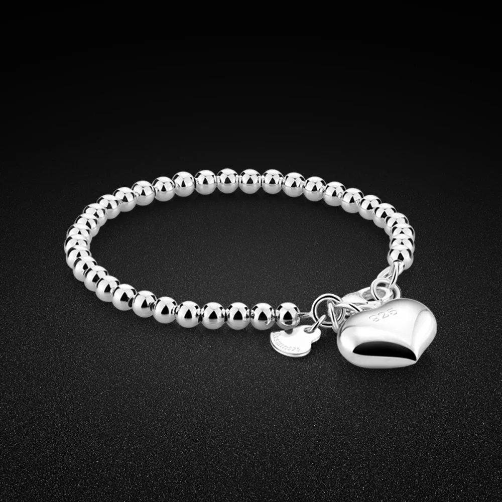 Женский браслет из серебра 925 пробы с шариками|Гибкие и жесткие браслеты| |
