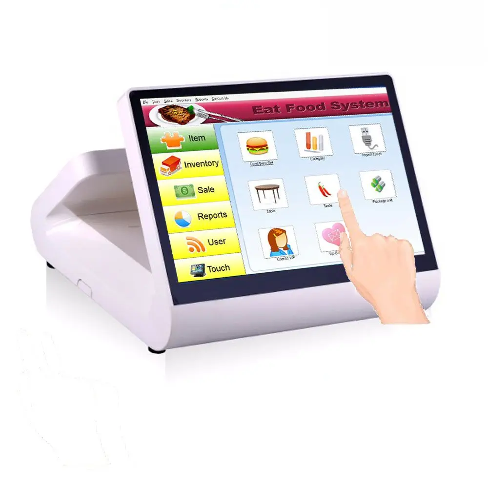 EPOS cash register high quality desktop 12 inch capacitive touch screen pos terminal hardware with VFD point of sale | Компьютеры и
