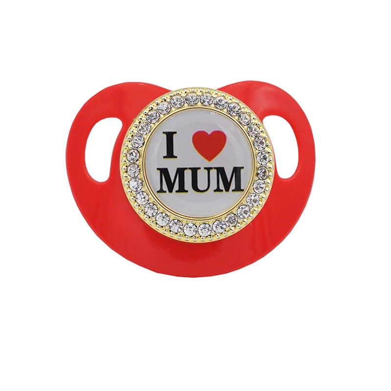 

Custom Pacifier Items Baby Shower Gift Bling Baby Dummy Silicone BPA Free Infant Nipple Newborn Pacifiers for Babies Chupetero