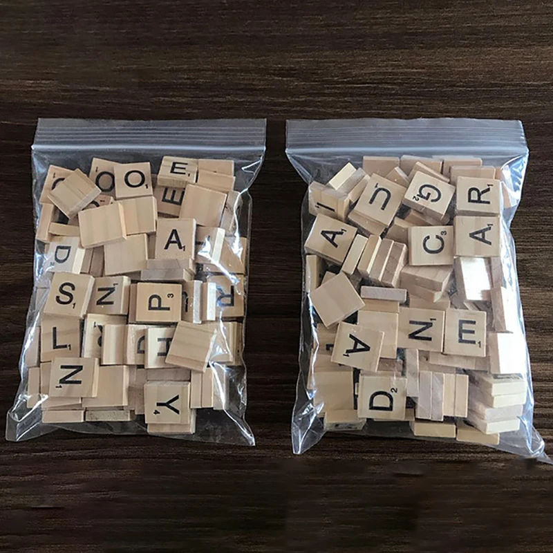 100 шт./лот деревянные алфавиты Детские игрушки Монтессори Обучающие Развивающие