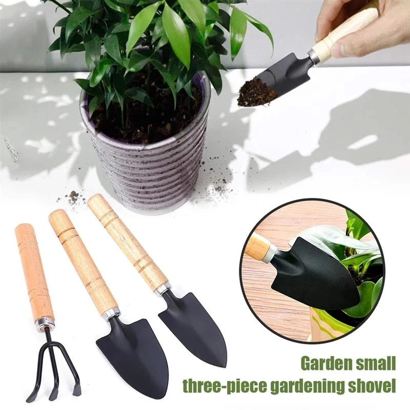 

3 Pcs Mini Garden Tool Set Handheld Shovel/Rake/Spade Garden Hand Spade Tools Digging Shovel Tools For Flowers Potted Planting