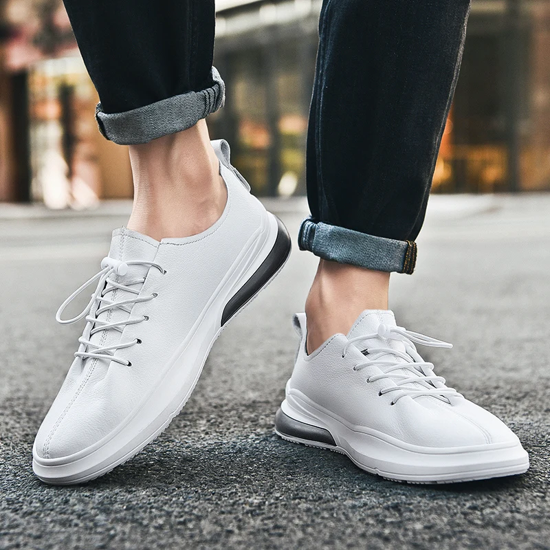 

Men Casual Shoes Genuine Leather Slip-On Man Lace Breathable New Male Outdoor Classic Walking Flats Driving Shoes 38-44