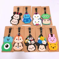 anime cute disney key chain cartoon minnie silicone keychain mickey stitchdonald duck tag keyring pendant gift woman