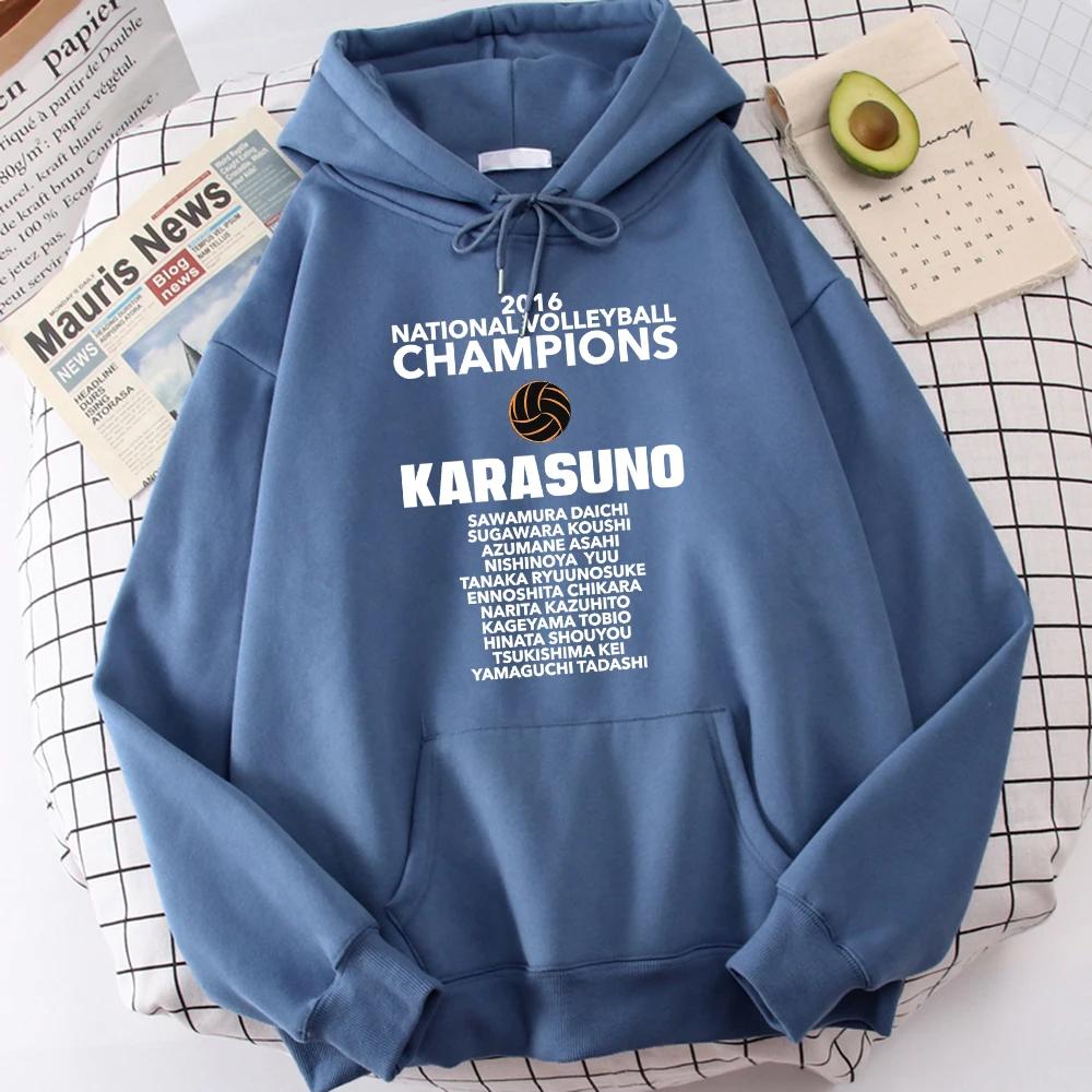 

Толстовка Karasuno Haikyuu мужская с принтом, свитшот с японским аниме принтом, утепленный пуловер с надписью, на осень-зиму