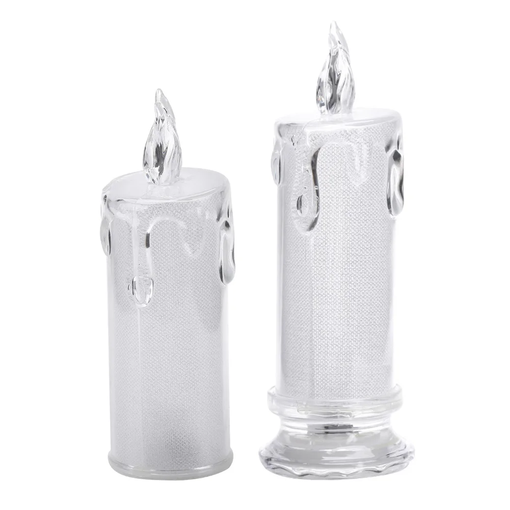 

Беспламенные светодиодные свечи для свечей, работающие от батарейки, теплый белый беспламенный столбик, свечи для романтических украшений