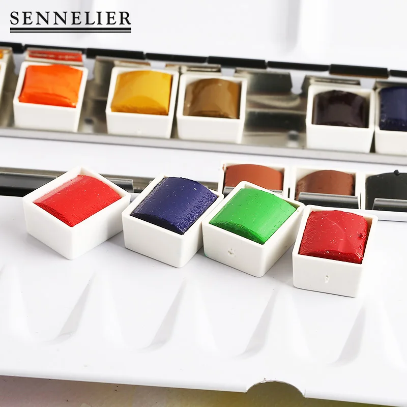 Франция Sennelier Aquarela старший художник акварельный пигмент художника Твердые