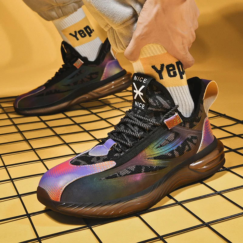 

Trendy Men Running Shoes Breathable Sneakers High Quality Antiskid Damping Jogging Shoes Outdoor Training Sports Shoe Zapatillas