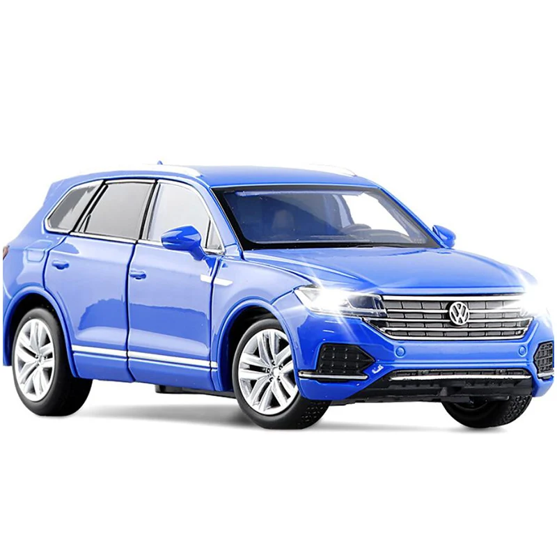 Новый 1:32 весы TOUAREG сплава игрушечный автомобиль со звуком и светильник