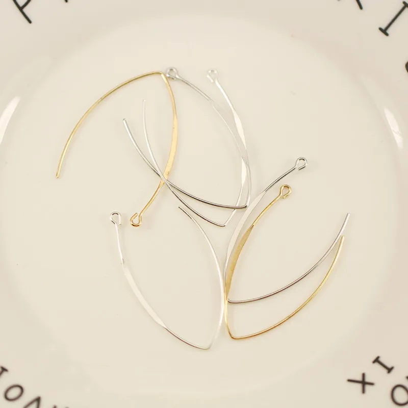 Плоский медный ушной крючок 20 шт. 25 х0 мм застежки для французских сережек