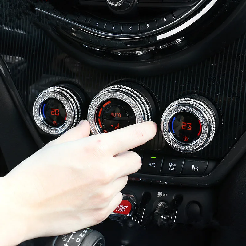 3 шт. блестящая панель для автомобильного центра мультимедийная ручка украшение