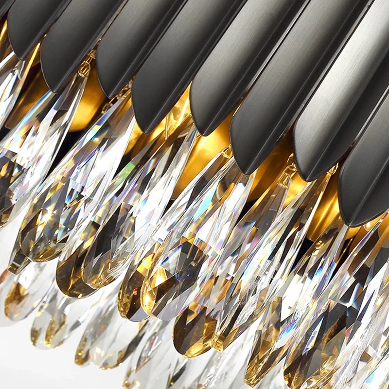 

Modern simple LED luxury crystal light dining room bedroom original transparent ceiling lamps hardware bar table pendant lantern