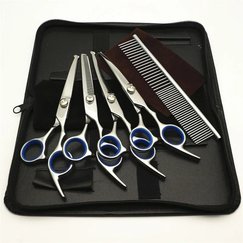 Stainless Steel Pet Dogs Grooming Scissors Up Down Curved Shears Sharp Edge Animals Cat Hair Cutting Barber Tools Kit |