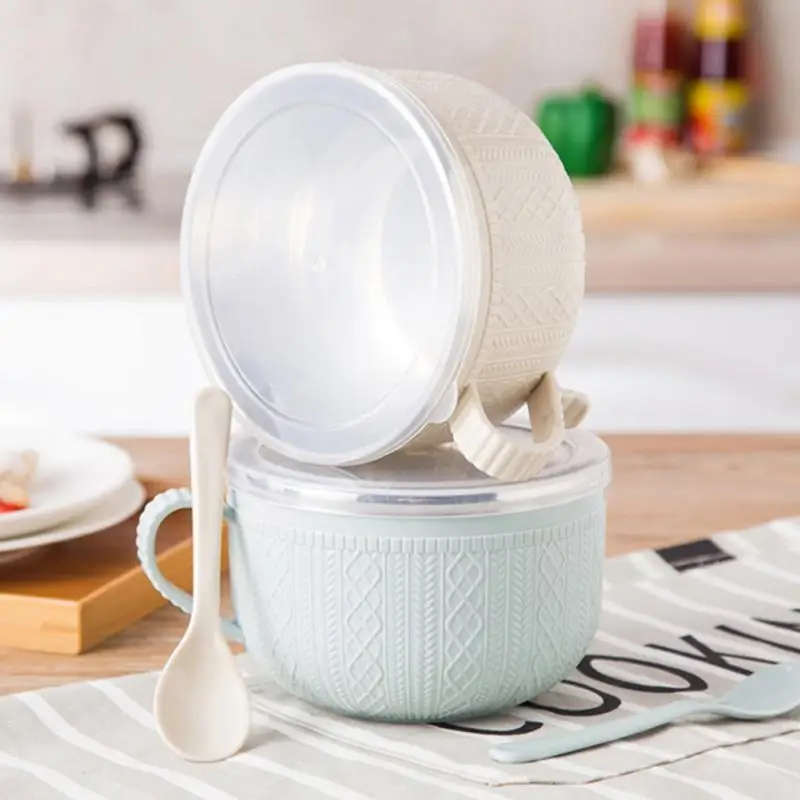 С крышкой Бытовая Посуда столовая посуда Ланч бокс большая емкость лапша рисовый