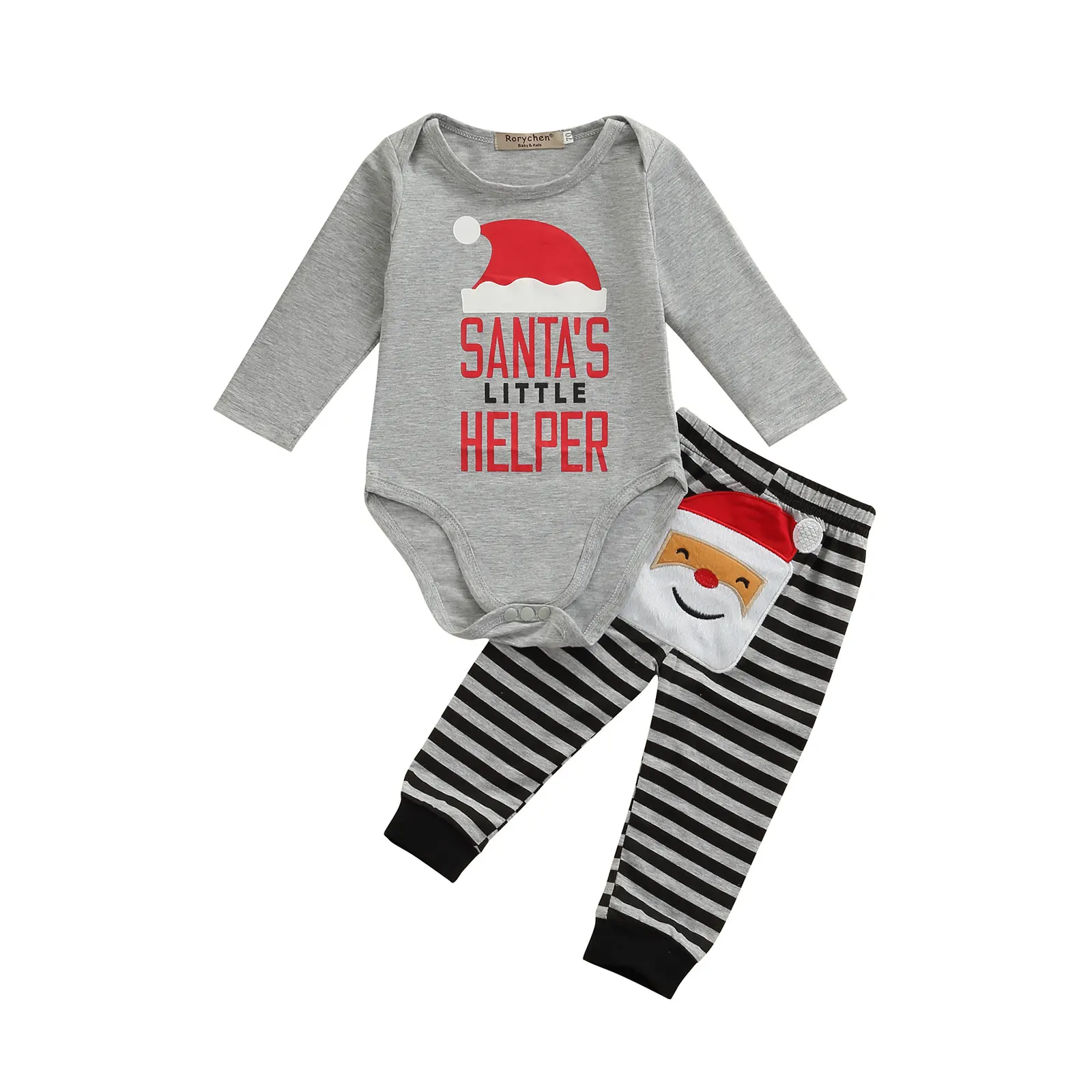 

Детский комбинезон с длинным рукавом, в полоску