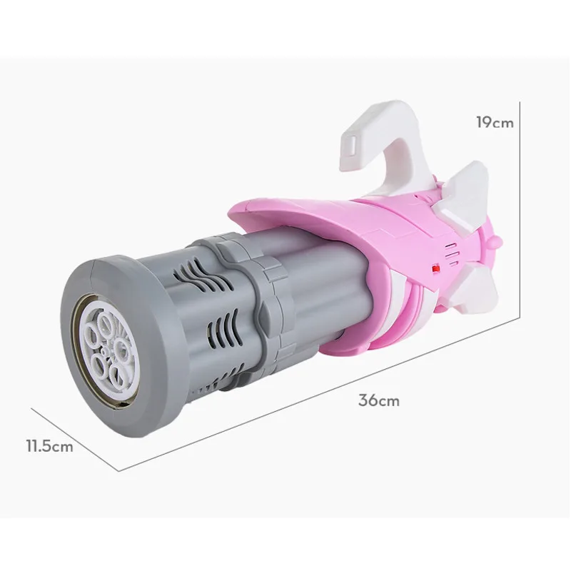 

2021 Automatic Bubble Blower Maker Gun Summer Gatling Bubble Machine Wedding Supplies Electric Sound And Light Kids Outdoor Toy
