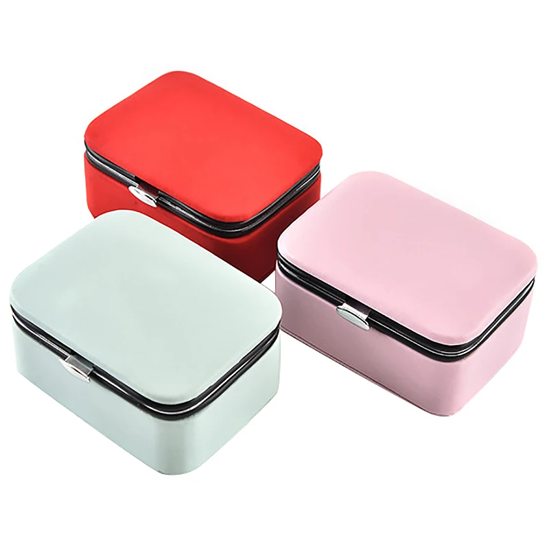 Дорожная коробка для упаковки ювелирных изделий органайзер косметики шкатулка