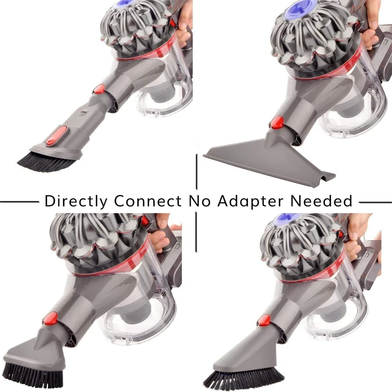

5Pcs Vacuum Cleaner Accessories Kit Attachment for Dyson V7 V8 V10 V11 Compatible Washable Reusable Soft Brush Suck Head