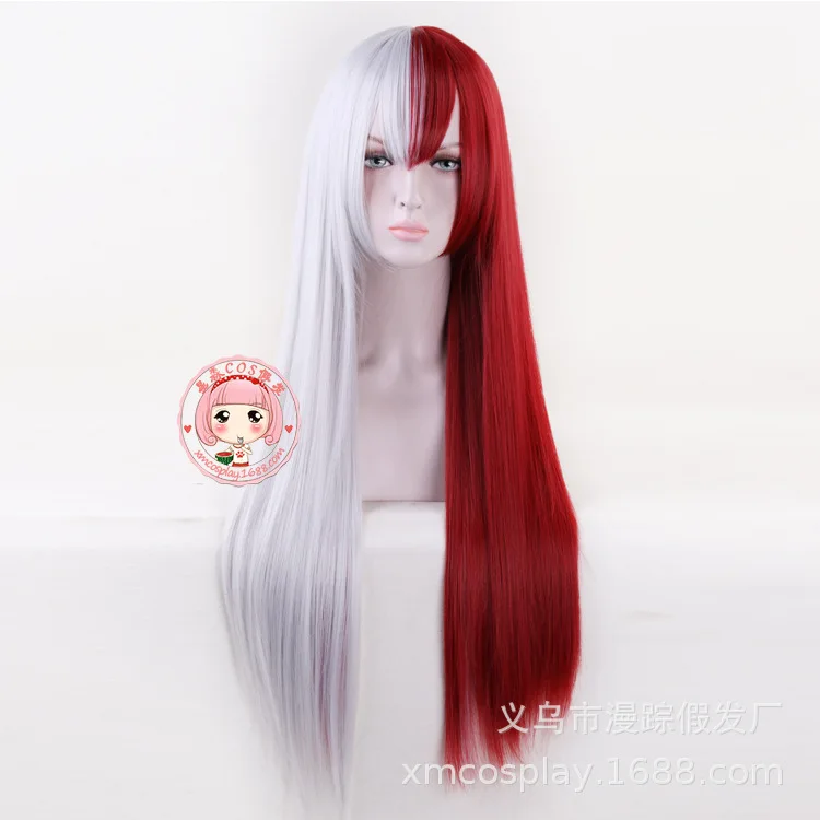 Мой герой Academia Todoroki Shoto женский длинный парик карнавальный костюм Boku no Hero красные