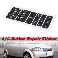 1ac black car air conditioning control button repair switch decal stickers decoration trim for a2 a3 a8l car accessories