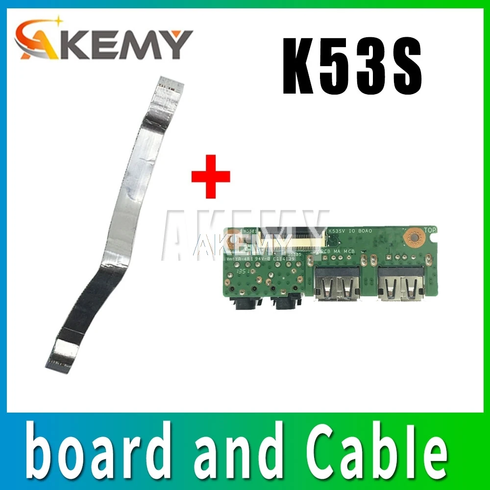 free shipping for ASUS K53 K53SV A53S X53S K53S K53SD P53S P53Sj K53E X53E A53E USB AUDIO JACK Audio board board|Комплектующие для