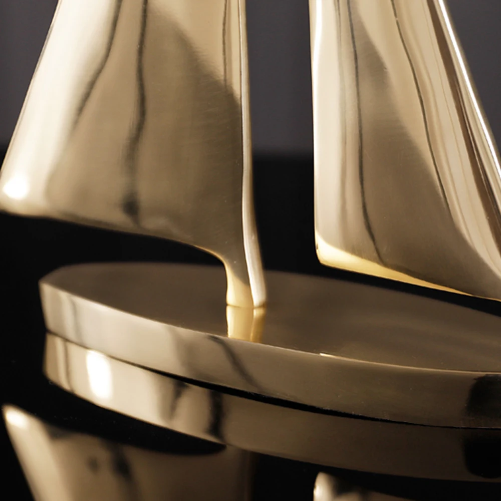 Роскошный латунный золотой садовый декор лодка из чистой меди распродажа