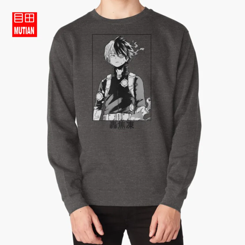 darkgrey-sweatshirt Todoroki Shōto толстовки todoroki shto to shouto shoto bnha boku no hero Academy my - Цвет: darkgrey-sweatshirt