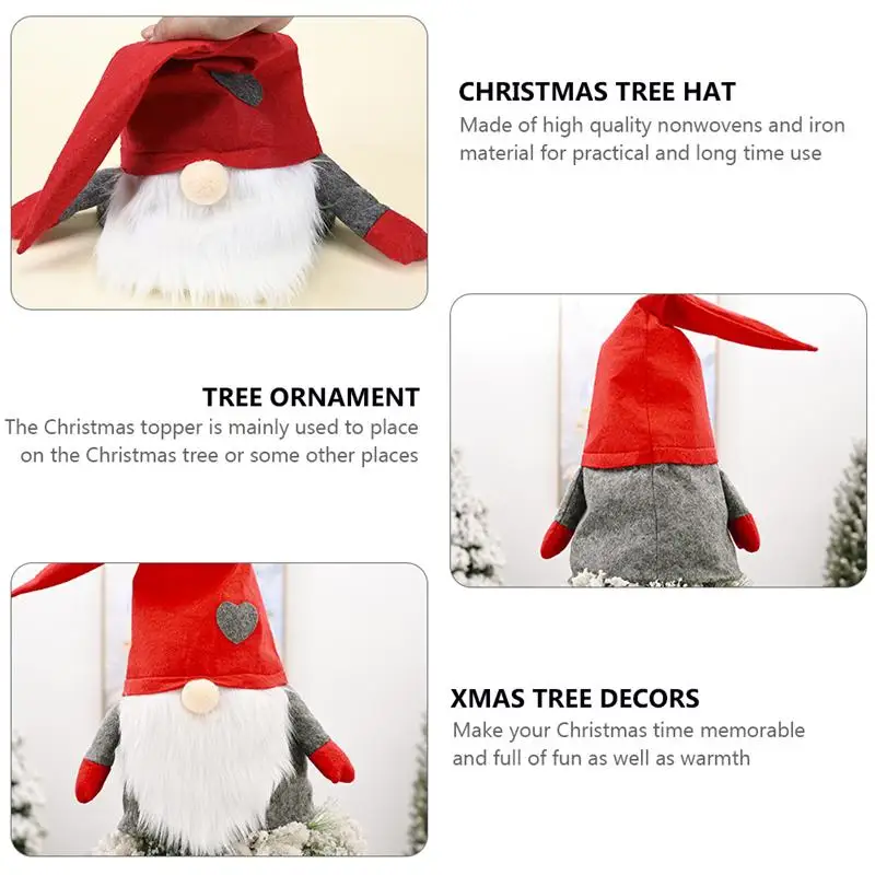 

Lovely Christmas Tree Topper Gnome Decor Treetop Doll Decor Party Supplies